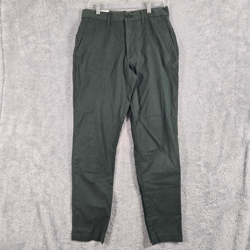 Banana Republic Mens Lived-In Athletic Chino Pants Green 29x32 NWT Old Money